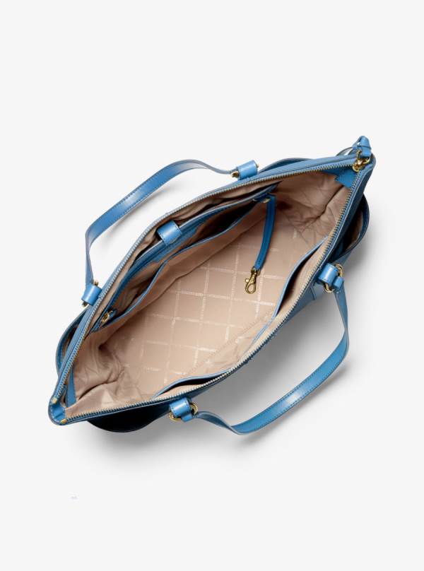 Damske Prenosná Taška Michael Kors Sullivan Large Saffiano Leather Top-Zip Námornícka Modrá - Kabelky Michael Kors Levně | ZIDLQ-2104